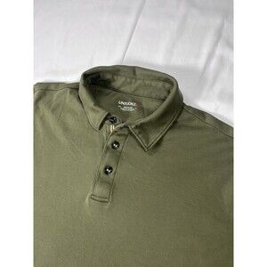 UNTUCKit Damaschino Polo Shirt Medium M Long Sleeve Green Cotton Wrinkle-Free